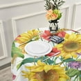 thumbnail image 6 of Dreamtimes Sunflower Cornflower Poppy Round Tablecloth 60", Waterproof Stain and Wrinkle Resistant Washable Decorative Table Covers for Kitchen Dining Tabletop Party Outdoor Picnic, 6 of 7