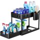 thumbnail image 1 of Estante Debajo Del Fregadero De 2 Niveles Para Cocina, Encimera, Estante Multifuncional, Estante De Cocina, Estante Para Especias, Estante Debajo Del Gabinete, Estante Para Lavavajillas - Negro, 1 of 5