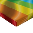 thumbnail image 2 of Ambesonne Rainbow Fitted Sheet, Pride Flag Inspired Design, Queen Size, Multicolor, 2 of 3