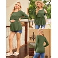 thumbnail image 5 of EKOUAER Women's Nursing Tops Long Sleeve Nursing Shirts Double Layer Maternity Clothes 3 Packs Breastfeeding Shirts, 5 of 6