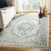 SAFAVIEH Aspen Norwood Southwestern Wool Area Rug, Grey/Light Grey, 9' x 12'