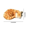 thumbnail image 2 of Yellow Yellow Sleeping Cat Plush Toy Realistic Artificial Fur Home Desk Decoration Soft Stuffed Animal Collectible Gift 8X7Inch, 2 of 6