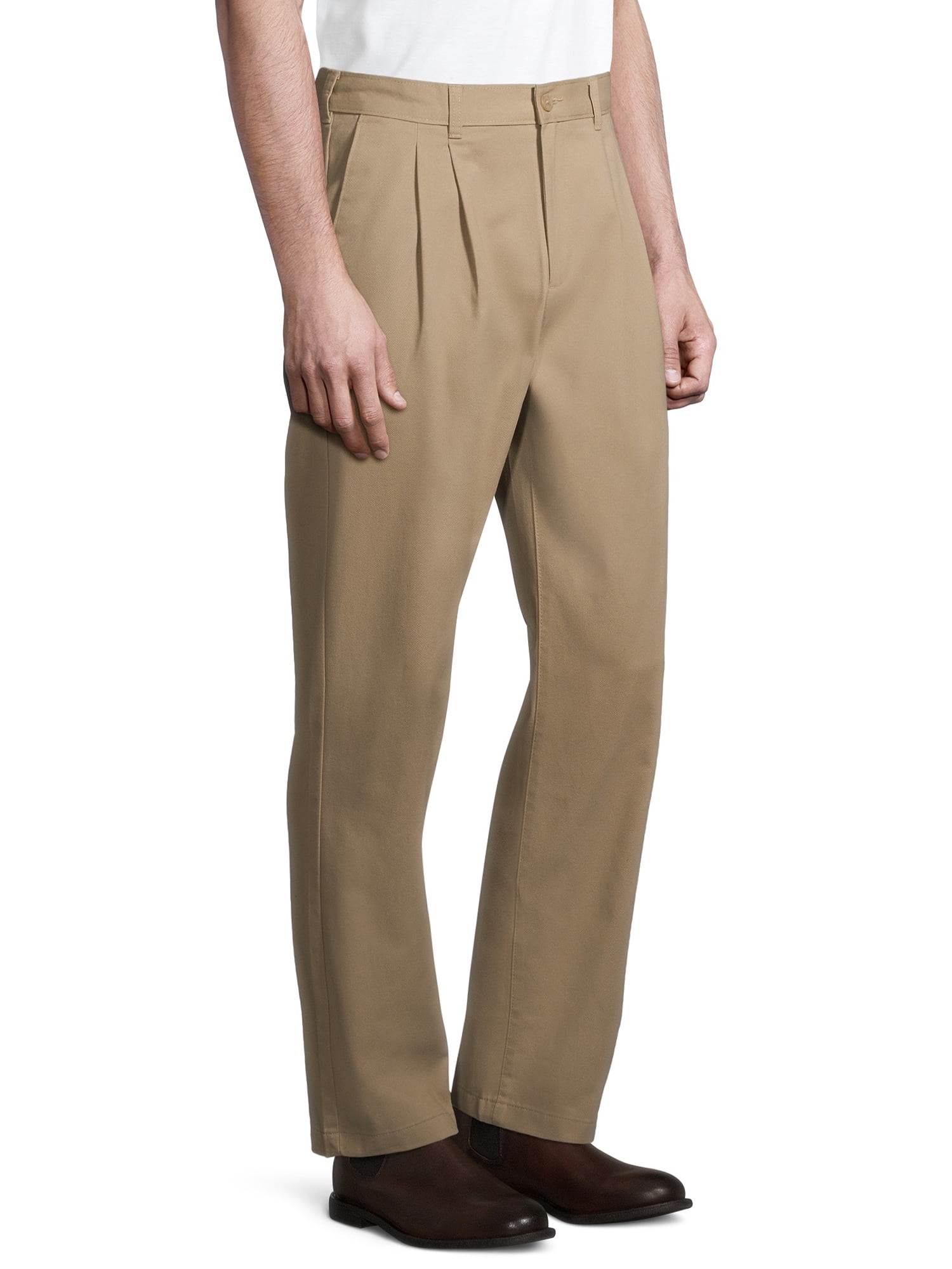 George Mens & Big Men's Pleated Front Wrinkle Resistant