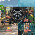thumbnail image 5 of 1 Pcs 2D Flat License Plate Covers & Frames, Raccoon in the Tree Hole For Decorative Front, Waterproof For Decoration Aluminum License Plate Covers & Frames Cover For Men Women, 12" X 6", 5 of 7