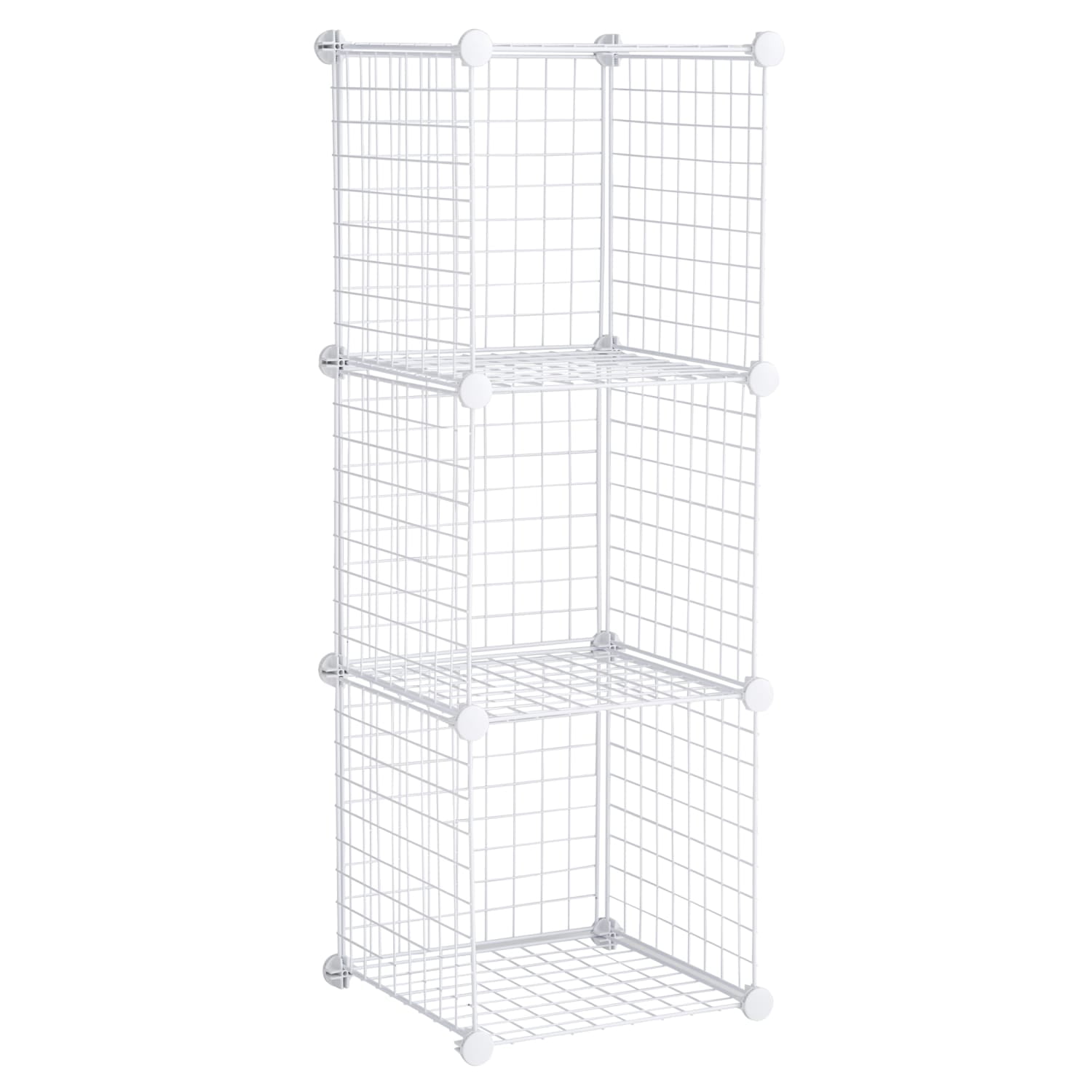 Rubbermaid 3-Piece Stackable Modular Storage Cube Set, White