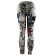 thumbnail image 3 of Tejiojio Fall Clearance Women Fashion Skull Printed Skinny Slim High Waist Yoga Leggings Pants, 3 of 4