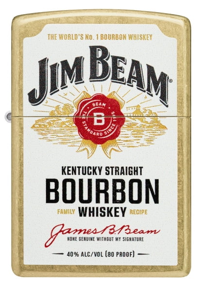 Zippo Lighter - Customized Engraved Message on Windproof Jim Beam 46305