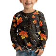 thumbnail image 3 of DISNIMO Thanksgiving Maple Leaf T-Shirts for Kids Girls Shirts Long Sleeve Size 15-16 Boys Shirts Crew Neck Shirt Kids Girls Cute Tshirts for Kids Shirt Long Sleeve Casual Tops Girls Tee Shirts, 3 of 7