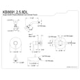 thumbnail image 2 of Kingston Brass KB8698DL Tub and Shower Faucet, Brushed Nickel, 2 of 2