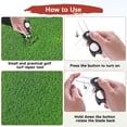 thumbnail image 4 of Herramienta de reparación de divots de golf Uxcell [4PCS] - Soporte de herramienta de divot plegable con marcador de bola magnético - [Rosa] Tines verdes, 4 of 7