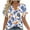 Y, variant on Horkkom Short Sleeve Shirts for Women Summer Trendy Floral Print V Neck Tops Casual Loose T Shirts L