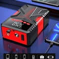 thumbnail image 3 of 12V 2000A Peak Car Jump Starter with 150PSI Air Compressor - 10000mAh Portable Power Bank, LED Flashlight & SOS Mode, Intelligent Safety Clamps for Up to 6.5L Gas/4.0L Diesel Engines, ABS+PC, 3 of 5