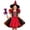 Red, variant on Girls Witch Role-Play Party Dress Set with Hat and Magic Wand Mesh Tutu Skirt for Halloween Fall Blue 1-12 Years