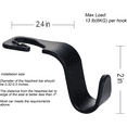 thumbnail image 3 of Jusdreen Car Seat Headrest Hook 4 Pack Hanger Storage Organizer Universal for Handbag Purse Coat Universal Fit Vehicle Car- Black, 3 of 7