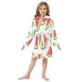 thumbnail image 6 of FORMRS Niños Bathrobe Unisex Hooded Robe Soft Plush Pajamas Sleepwear, Size 7-9T, Cartoon Watermelon, 6 of 7