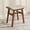 Walnut, variant on Muwuele Walnut Solid Wood Vanity Stool with Padded Seat, Mid-Century Modern Makeup Chair with FAS-Grade Rubberwood Frame, 18.5" High Compact Ottoman for Bedroom, Walnut