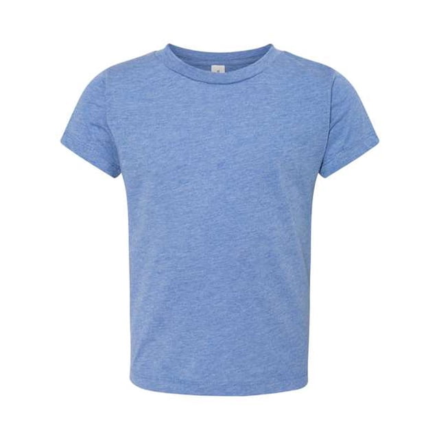 Camiseta de manga corta Triblend para niños pequeños de Bella + Canvas 5T Blue Triblend bella lienzo 3413T