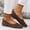 Coffee, variant on Hoshose Women's Ballet Flat Shoes FlyKnit Dressy Round Toe Slip On Shallow Mouth Breathable Shoes Plus Size