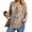 Khaki, variant on Women's Long Sleeve Shirts Fashion Floral Print V-Neck Hawaiian Top Summer Loose Breathable Mesh Beach Cover-Ups for Women