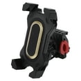 thumbnail image 1 of Soporte para teléfono de motocicleta Unique Bargains para manillar, compatible con teléfonos de 4.7 a 7.2 pulgadas, tono dorado, 1 of 7
