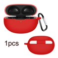 thumbnail image 1 of Funda para auriculares con ganchos, funda protectora a prueba de golpes, soporte suave para auriculares, organizador de accesorios para teléfono Rojo, 1 of 8