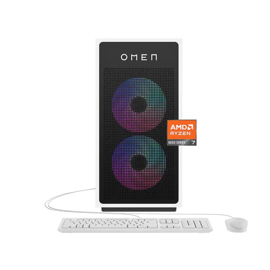 HP OMEN - 35L Gaming Desktop - AMD Ryzen 7 8700F 2024 - 16GB DDR5 Memory - NVIDIA GeForce RTX 5060 Ti 16GB GDDR7 - 1TB SSD - Panda Metal