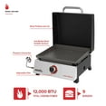 thumbnail image 2 of Nexgrill Daytona 1-Burner Portable Gas Griddle with Built-In Lid, 12,000 BTUs, 271 SQ In Cooking Space, Small Tabletop Propane Griddle for Outdoor Cooking, Camping, BBQs, and Parties - 820-0081, 2 of 7