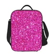 thumbnail image 7 of Bingfone Rose Red Glitter Reusable Insulated Lunch Bag Cooler For Work School Picnic Or Travel, 7 of 7
