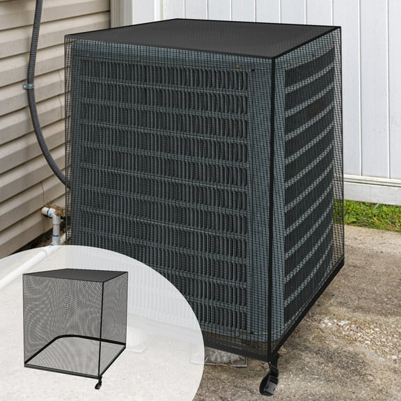 Xiyztok Air Conditioner Cover for Outside Units Full Mesh AC Unit Cover Breathable AC Unit Protector Waterproof Air Conditioner Defender Cover for Outside Cottonwood, 32 x 32 x 36inch