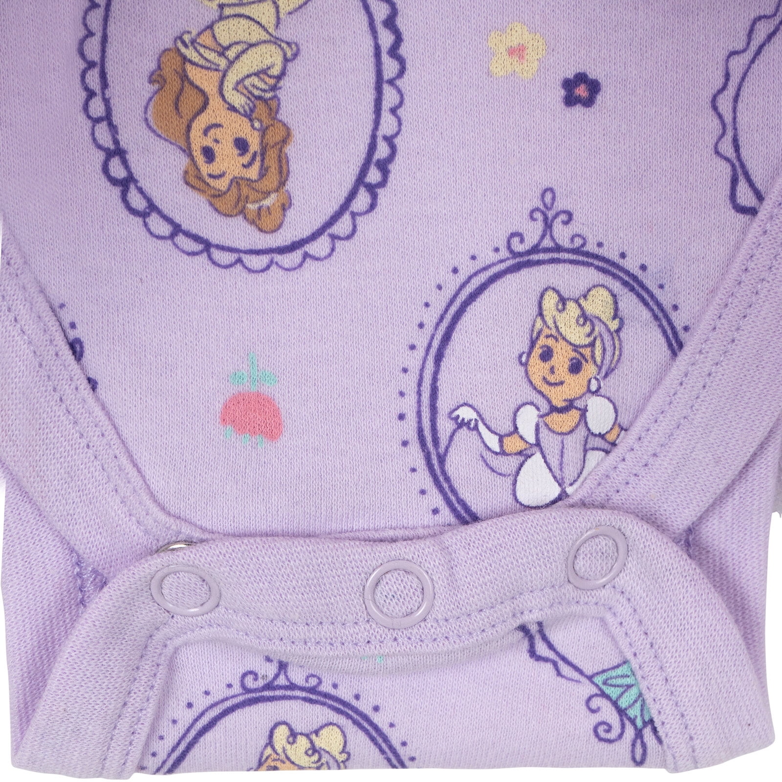 Disney Princess Belle Tiana Cinderella Mesh Ruffle Bodysuit Newborn to Infant