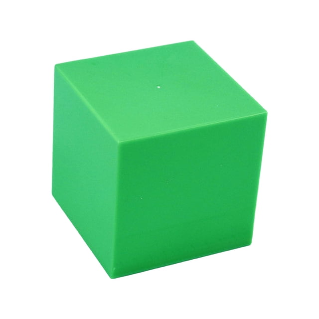 Cubo de matemáticas para enseñanza, juguete Montessori, juguete educativo, suministros escolares, Material de aprendizaje, ayuda didáctica geométrica Verde
