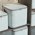 thumbnail image 3 of Nkmbld Large Capacity Storage Bags, Foldable Storage Bins with Zippers, Closet and Organization for Clothing, Sweater, Comforter, Bedding, 3 of 8