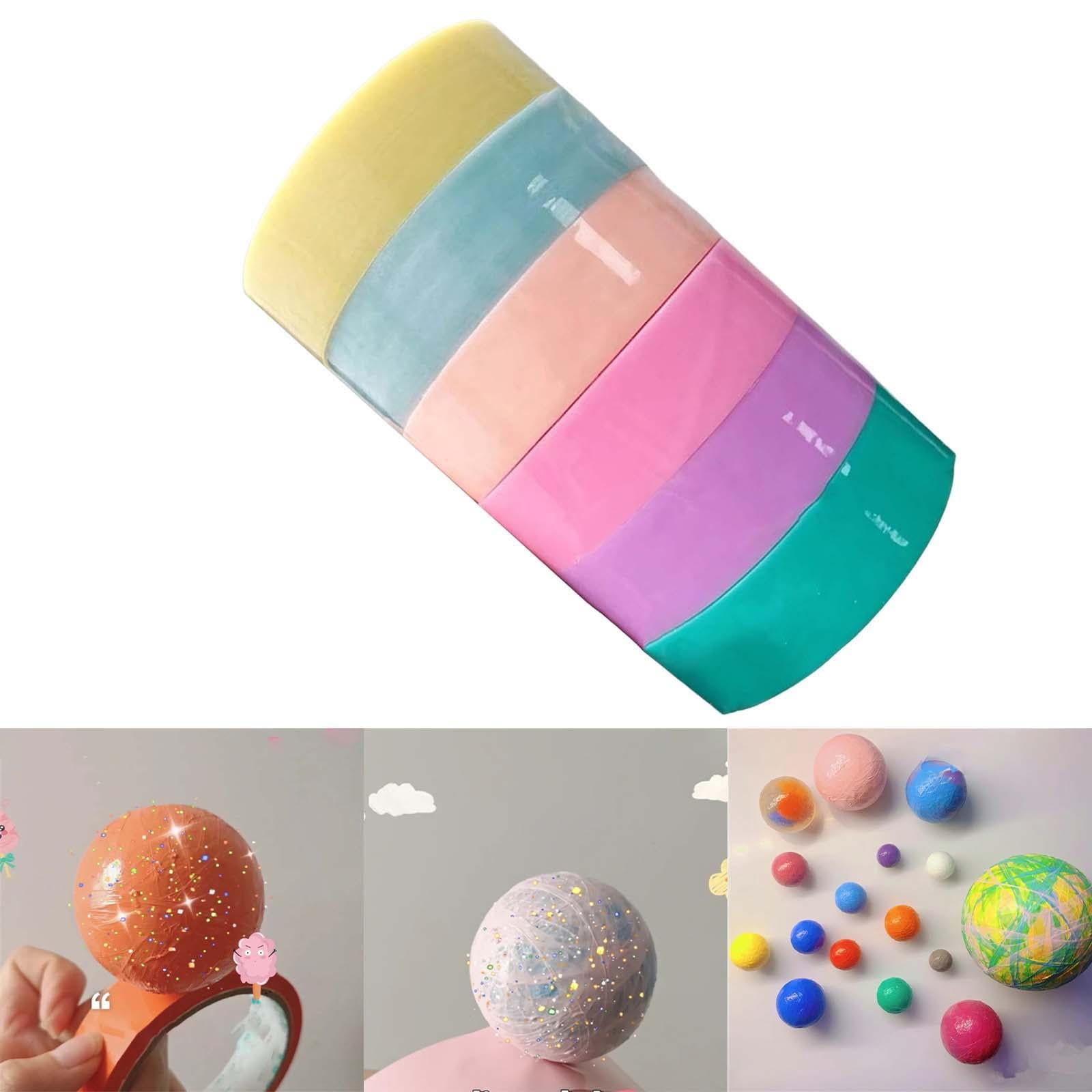 12pcs Sticky Creative Sticky Ball Tapes DIY Crafts Supplies Educational Decorative for Adult Kids StyleD