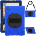 thumbnail image 7 of XYX Case for Samsung Galaxy Tab A8 10.5 inch SM-X200/SM-X205 with 360 Degree Rotating, Hand Strap, Shoulder Strap, Blue, 7 of 7