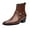 a-Brown, variant on Men's Chelsea Boots Western Cowboy Ankle Booties Square Toe Casual Dress Slip on Work Oxford Leather Shoes