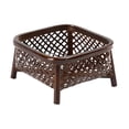 thumbnail image 5 of Baoblaze Handwoven Fruit Basket Holder Rustic Fruit Bowl Organizer Food Storage Breakfast Square 12cmx11cmx6cm, 5 of 8