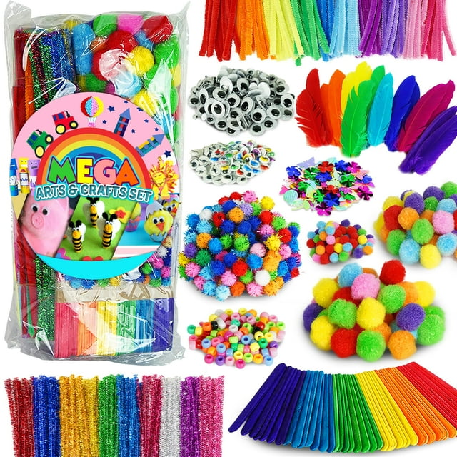 Suministros de manualidades FUNZBO para niños de 4 a 8 años, 1200 unidades o más