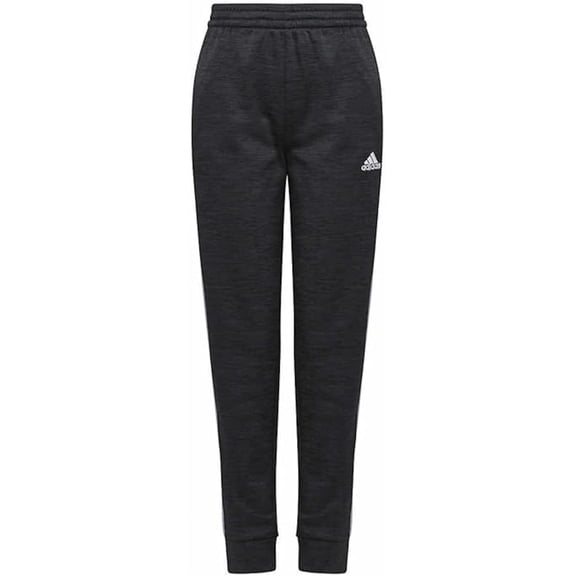 Adidas Youth Boy's 3 Sripe Fleece Jogger Pant (US, Alpha, Small, Regular, Black)