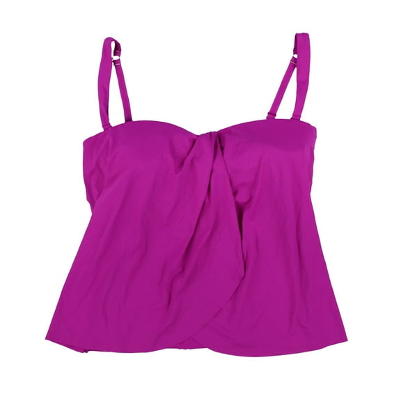Coco Reef Contours Women's Tankini Swimsuit Top Bra-Sized Orchid 10/34D New
