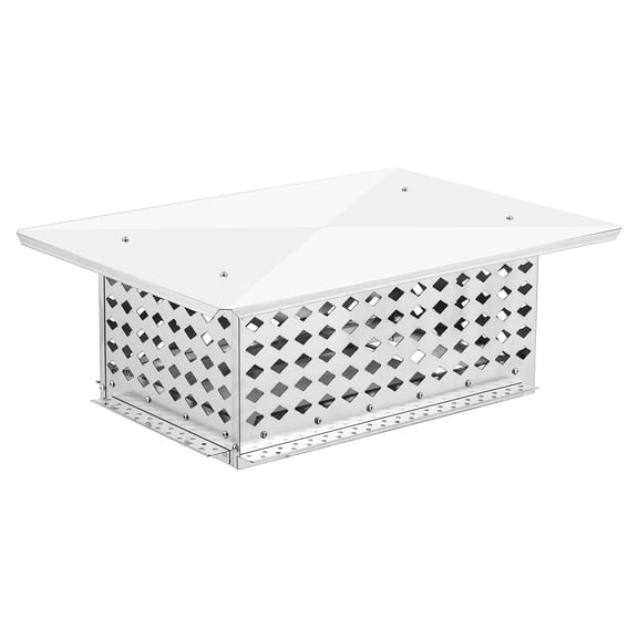 13" x 21" Chimney Cover, Chimney Rain Caps, Fireplace Chimney Caps for Outside Adjustable Bottom to Fit Existing Clay Flue Tile Sizes