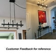thumbnail image 5 of Tinka 32 Inches Modern Farmhouse Linear Black Chandelier 5-Light Geometric Kithen Island Pendant Lights Brass, 5 of 5