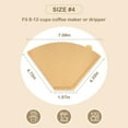 thumbnail image 2 of Coffee Filters, #4 Cone Coffee Filter 8-12 Cup, Unbleached Natural Brown, 100 Count, 2 of 7