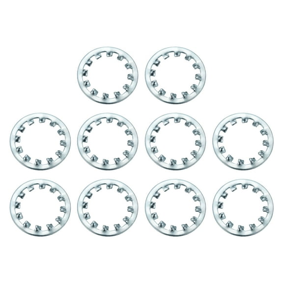 10Pcs SAE 7/8" Zinc-Plated Carbon Steel Internal Tooth Lock Washer