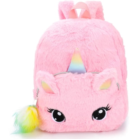 Cute Plush Unicorn Kids Backpack – Pink Pony Design main image 1