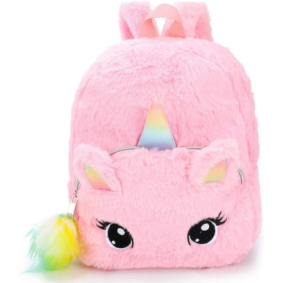 Unicorn backpack girl pink plush cute mini school bag school bag kindergarten