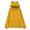 thumbnail image 1 of Femmes Nouveauté Frog Sweat à Capuche à Manches Longues avec Poche, 1 of 9