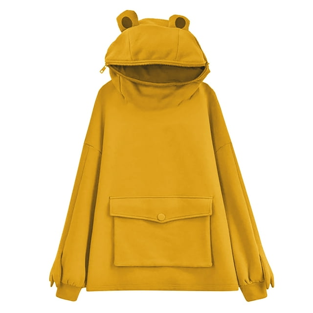 Femmes Nouveauté Frog Sweat à Capuche à Manches Longues avec Poche