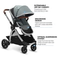 thumbnail image 2 of Mompush Ultimate2 Baby Stroller, Premium Convertible Full-Size Bassinet Stroller for Toddler, Newborn Stroller with Reversible Seat, One Hand Recline Pushchair Pram, Car Seat Adapter Included, 2 of 5