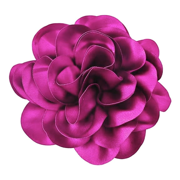 1pc Flower Polyester Brooches with Iron Pins Blue Violet 198mm