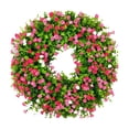 thumbnail image 2 of Guirnaldas de flores artificiales Decoración de la puerta principal Guirnalda floral 50 cm Guirnalda de primavera para la celebración de Rosa Rojo perfecl Corona colgante de puerta delantera, 2 of 8